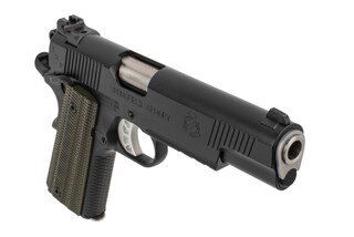 Springfield 1911 TRP Operator 10mm Pistol has a black finish with G10 grips